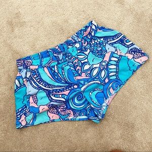 Lilly Pulitzer Blue/Pink Athletic Shorts Luxletic